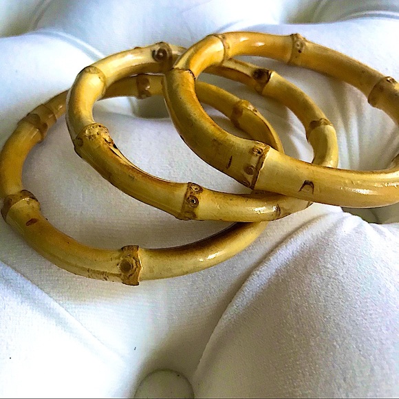 Xhilaration Jewelry - Set of 3 bamboo wooden bangle bracelets